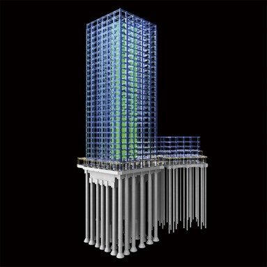 Vibration Control tower structure conceptual diagram