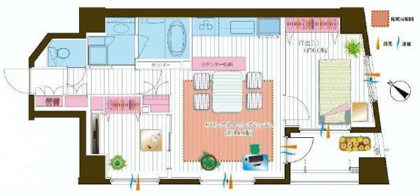 Floor plan. 2LDK, Price 37 million yen, Occupied area 54.62 sq m