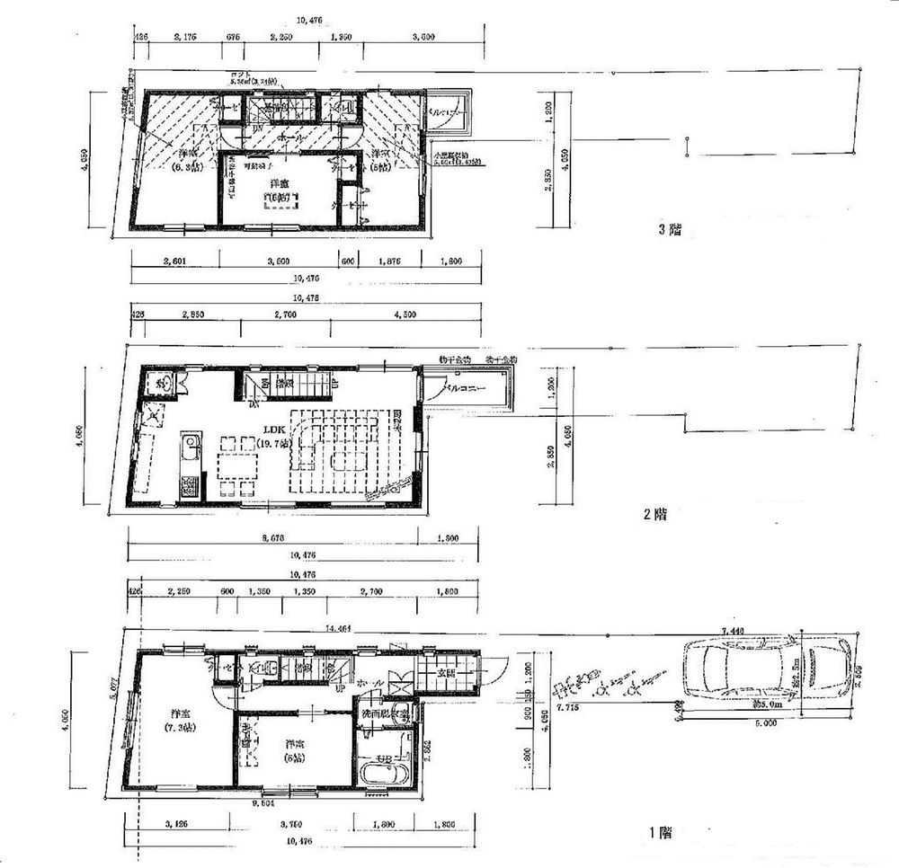 Floor plan. (B Building), Price 49,800,000 yen, 5LDK, Land area 74.49 sq m , Building area 104.97 sq m