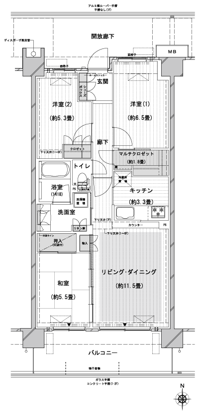 Floor: 3LDK + MC, occupied area: 72.08 sq m, Price: 36,200,000 yen (plan), now on sale