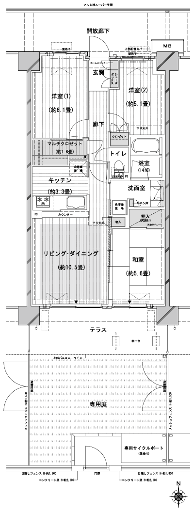 Floor: 3LDK + MC, occupied area: 68.77 sq m, Price: 32,300,000 yen, now on sale