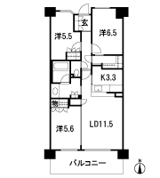 Floor: 3LDK + MC, occupied area: 72.44 sq m, Price: 38,800,000 yen, now on sale