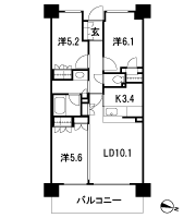 Floor: 3LDK + WIC, the area occupied: 66.4 sq m, Price: 33,900,000 yen, now on sale