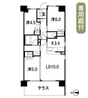 Floor: 3LDK, occupied area: 62.38 sq m, price: 26 million yen (plan), now on sale