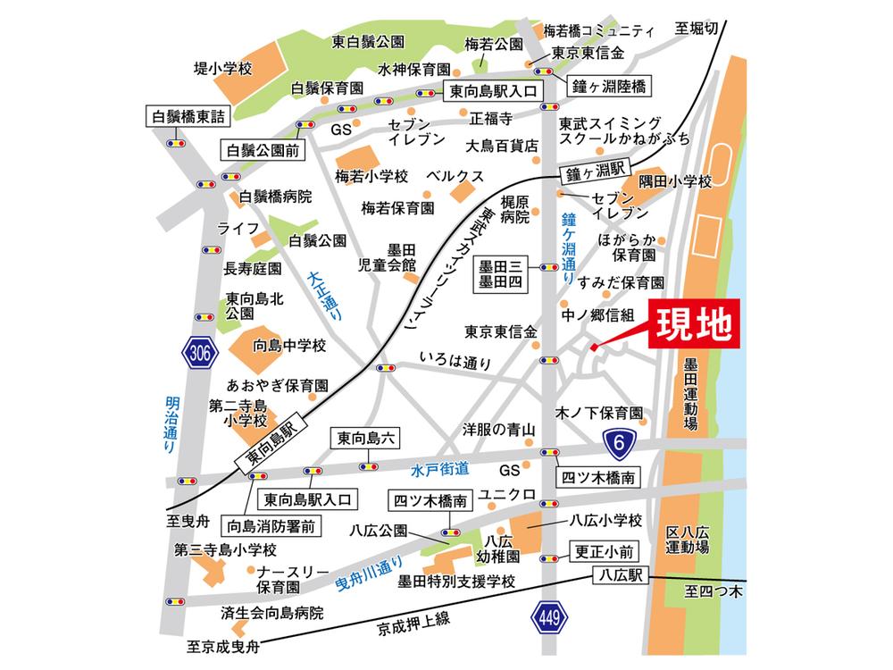 Local guide map. Sumida Sumida 4-43-15