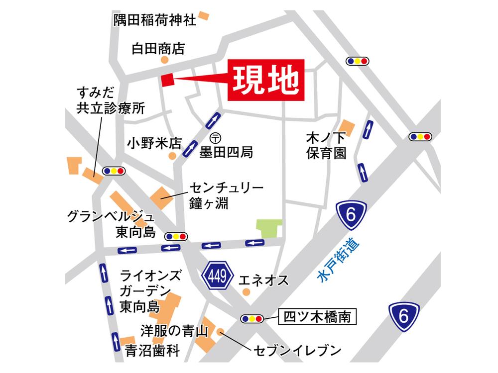 Local guide map. Sumida Sumida 4-43-15