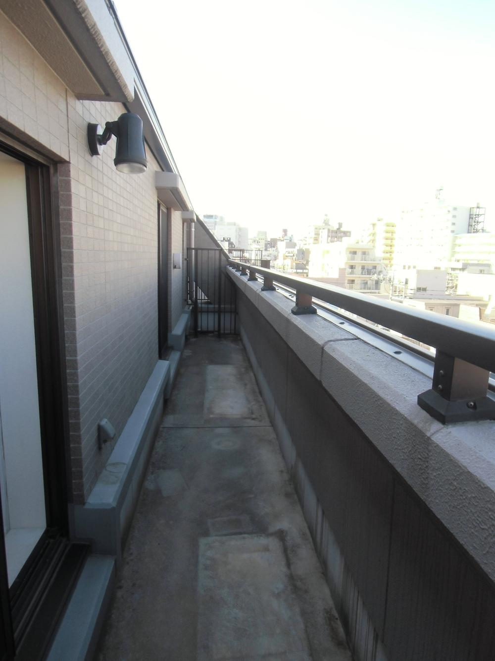 Balcony.  ■ Large roof balcony of the room