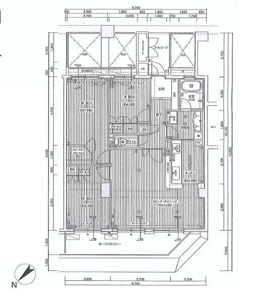 Floor plan. 3LDK, Price 37,800,000 yen, Footprint 83.4 sq m , Balcony area 10.57 sq m floor plan