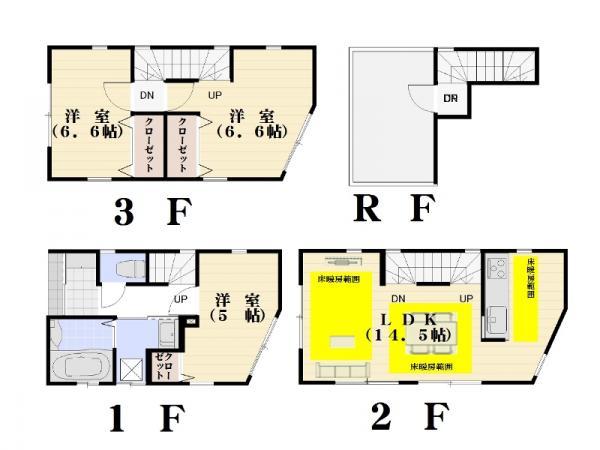 Floor plan. 35,800,000 yen, 2LDK+S, Land area 43.83 sq m , Building area 77.81 sq m floor plan