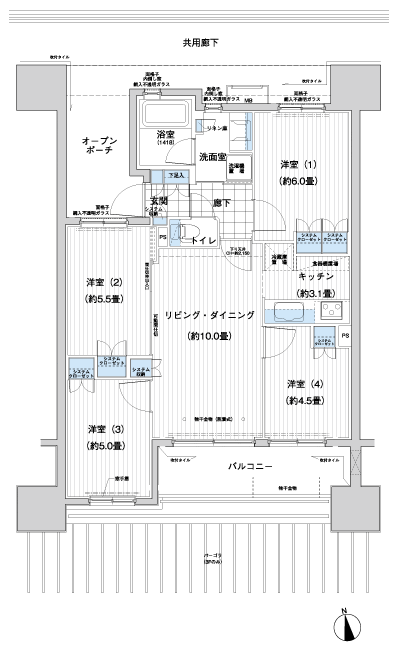 Floor: 4LDK, occupied area: 70.95 sq m