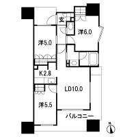 Floor: 3LDK, occupied area: 63.14 sq m
