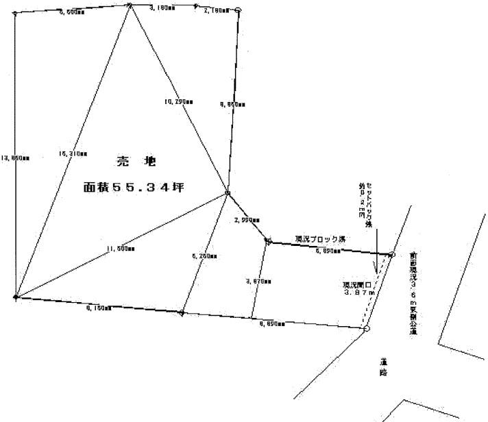 Compartment figure. Land price 52,570,000 yen, Land area 182.96 sq m