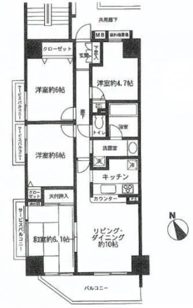 Floor plan. 4LDK, Price 36.5 million yen, Occupied area 78.12 sq m