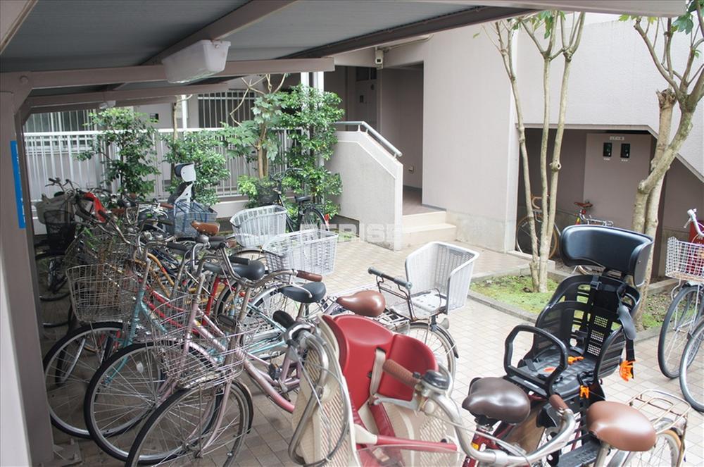 Parking lot. Bicycle-parking space