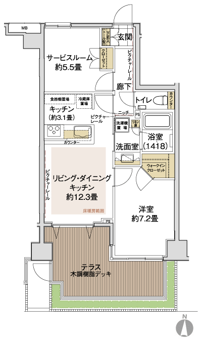 Floor: 1LDK + S, the occupied area: 56.25 sq m, Price: 37,212,000 yen, now on sale