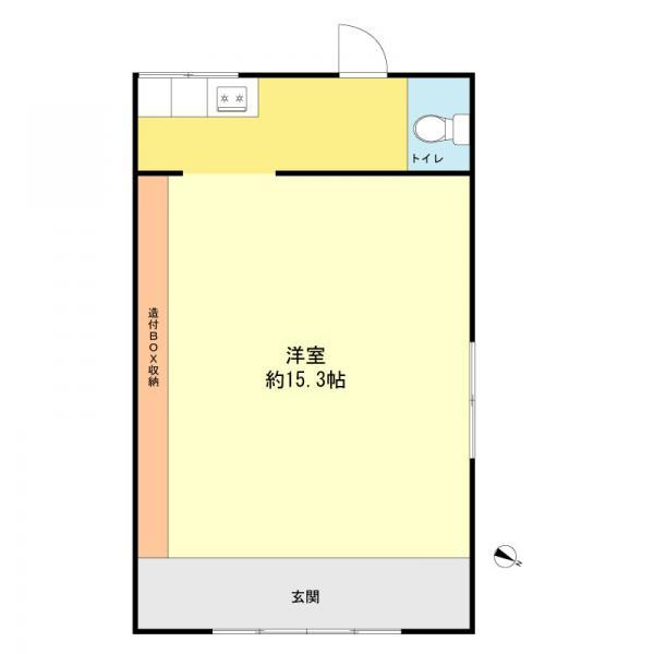 Floor plan. 13 million yen, 1K, Land area 42.24 sq m , Building area 33.05 sq m