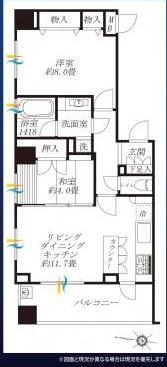 Floor plan. 2LDK, Price 33,800,000 yen, Occupied area 58.04 sq m , Balcony area 10.68 sq m 10-story 5 floor angle dwelling unit Daylighting is rich. Slop sink (balcony)