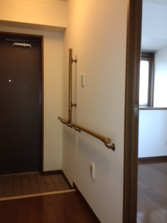 Other. Everywhere in the handrail with