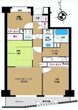 Floor plan. 3LDK, Price 28.5 million yen, Occupied area 65.54 sq m , Balcony area 7.69 sq m