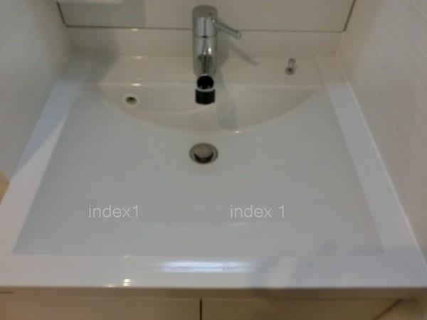 Wash basin, toilet. Wash basin with large easy-to-use shower!