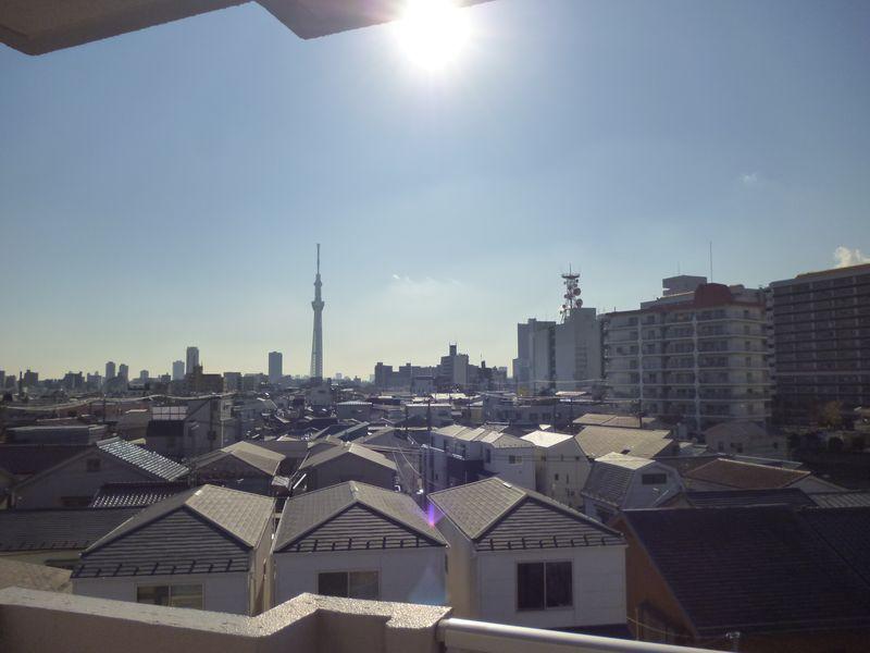 View photos from the dwelling unit. Overlooking the Sky Tree from balcony