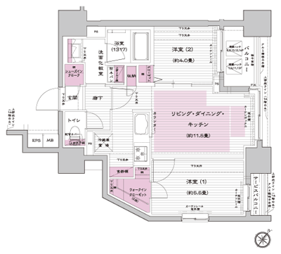 Floor: 2LDK + WIC + SIC, the occupied area: 50.52 sq m, Price: 39,680,000 yen, now on sale
