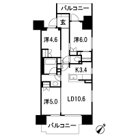 Floor: 3LDK + WIC, the occupied area: 67.21 sq m, Price: 54,769,000 yen, now on sale