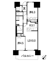 Floor: 2LDK + SIC, the occupied area: 56.26 sq m, Price: 44,401,000 yen, now on sale