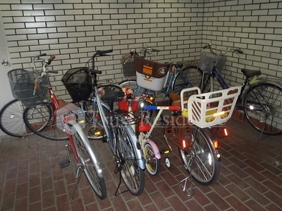 Parking lot. Bicycle-parking space