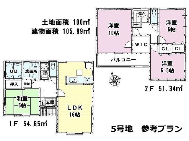 Compartment figure. Land price 37.5 million yen, Land area 100 sq m