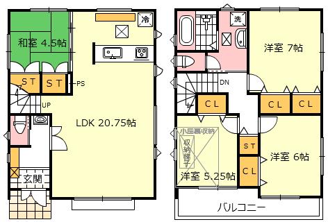 Floor plan. (11 Building), Price 37,800,000 yen, 4LDK, Land area 115.04 sq m , Building area 99.63 sq m