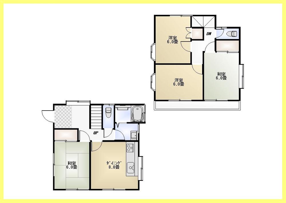 Floor plan. 23.8 million yen, 4DK, Land area 97.97 sq m , Building area 77.76 sq m