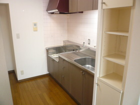 Kitchen. Two-burner gas stove is installed Allowed