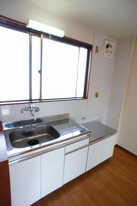 Kitchen. Bright kitchen with a window