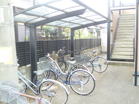 Other common areas. There are bicycle parking lot with a roof