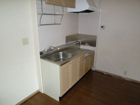 Kitchen. Two-burner gas stove installation Allowed