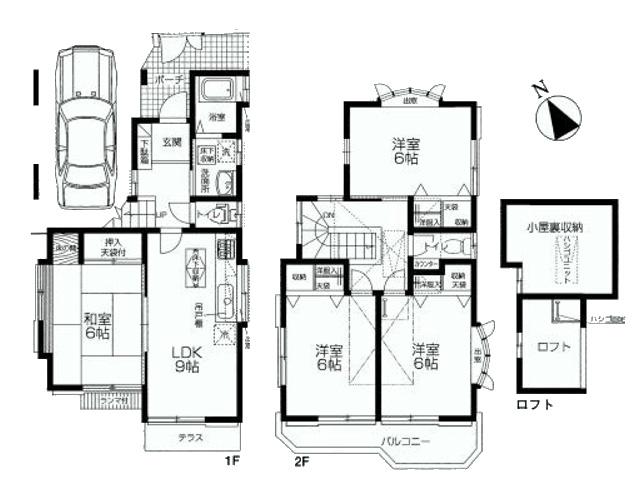 Floor plan. 27.5 million yen, 4LDK, Land area 99.31 sq m , Building area 81.4 sq m