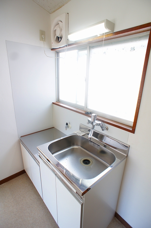 Kitchen. Bright kitchen with a window