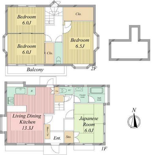 Floor plan. 37,900,000 yen, 4LDK, Land area 130.97 sq m , Building area 94.18 sq m
