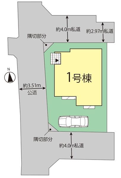 The entire compartment Figure. Tachikawa Shibasaki-cho 4-chome Stage II compartment view