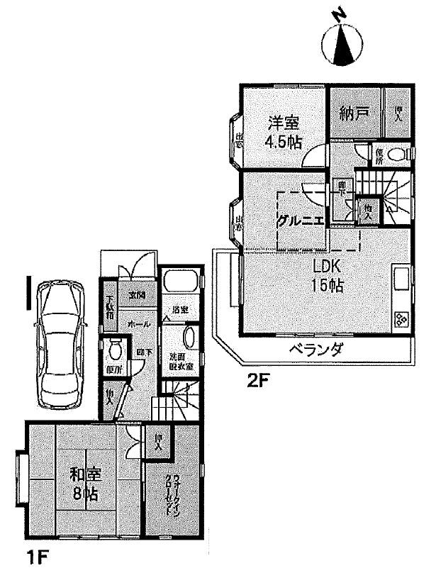 Floor plan. 28,400,000 yen, 2LDK + S (storeroom), Land area 78.2 sq m , Building area 79.69 sq m about 15 Pledge of bright LDK! Your laundry is also comfortable on the balcony of the wide span