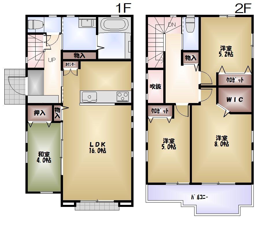 Floor plan. 52,500,000 yen, 4LDK, Land area 126.94 sq m , Building area 97.19 sq m floor plan