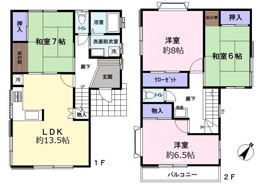 Floor plan. 26,800,000 yen, 4LDK, Land area 117.3 sq m , It is open-minded living that conversation can enjoy with the building area 102.58 sq m family