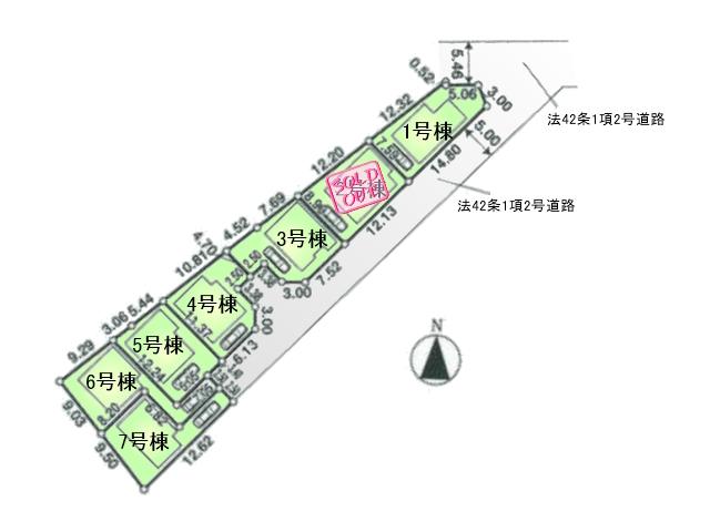 The entire compartment Figure. Kamisuna-cho 5-chome compartment view