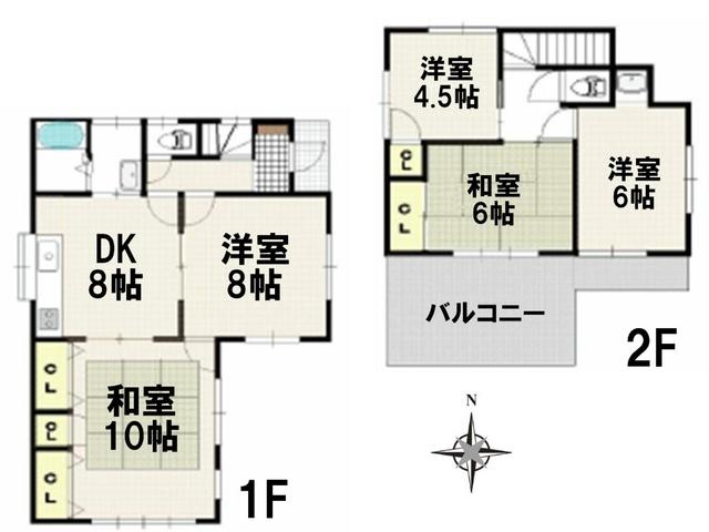 Floor plan. 22.5 million yen, 5DK, Land area 123.78 sq m , Building area 73.45 sq m between Tachikawa Saiwaicho 4-chome floor plan