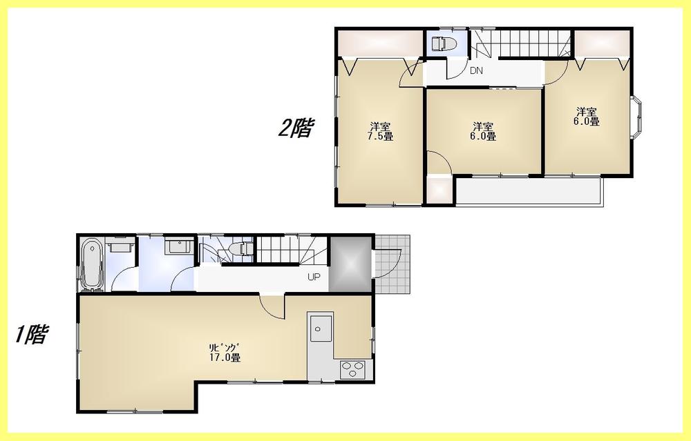 Floor plan. 26.5 million yen, 3LDK, Land area 100 sq m , Building area 89.42 sq m