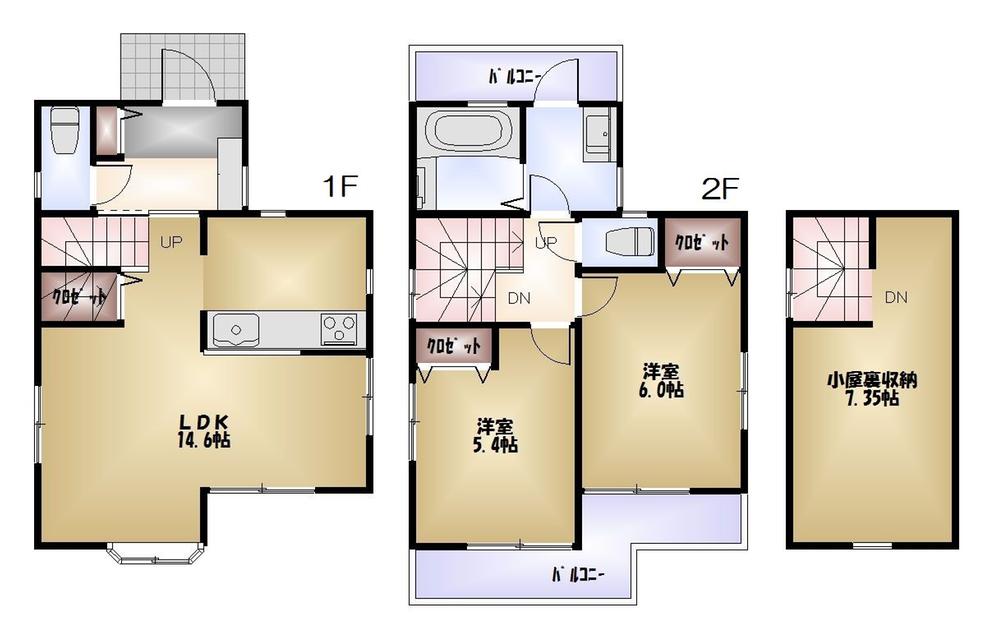 Floor plan. 34,800,000 yen, 2LDK + S (storeroom), Land area 83.51 sq m , Building area 66.78 sq m floor plan