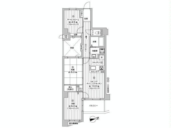 Floor plan. 2LDK+S, Price 23,990,000 yen, Occupied area 59.26 sq m , Balcony area 5.55 sq m of Mato