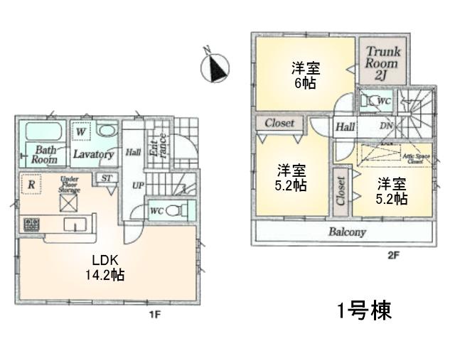 Floor plan. 29,800,000 yen, 3LDK, Land area 95.5 sq m , Building area 75.73 sq m