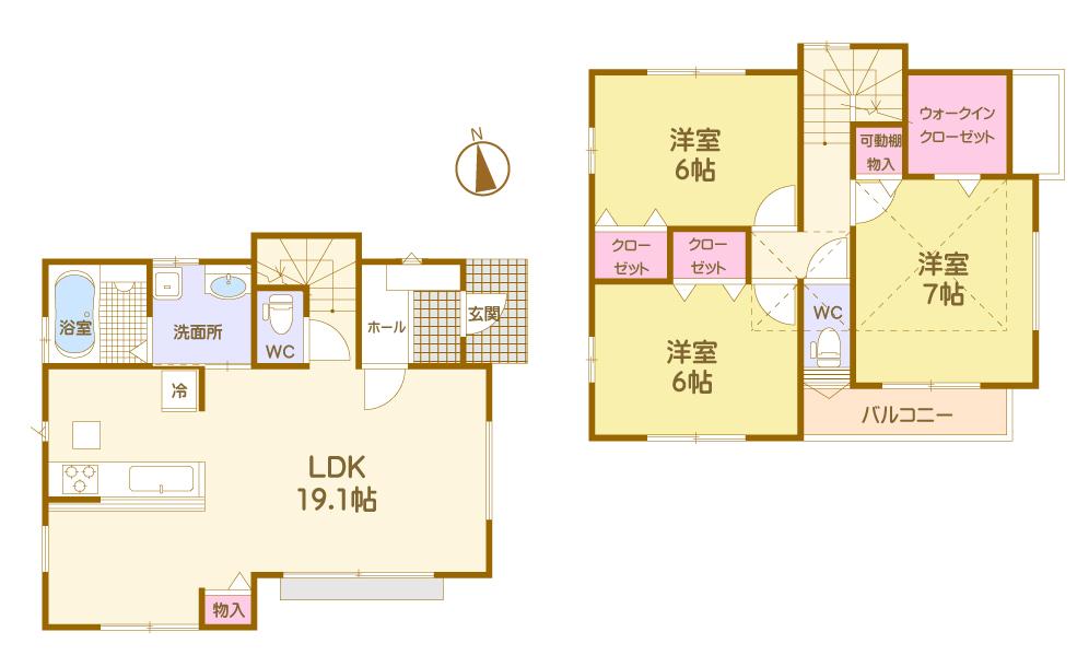 Compartment figure. Land price 27.5 million yen, Land area 113.57 sq m